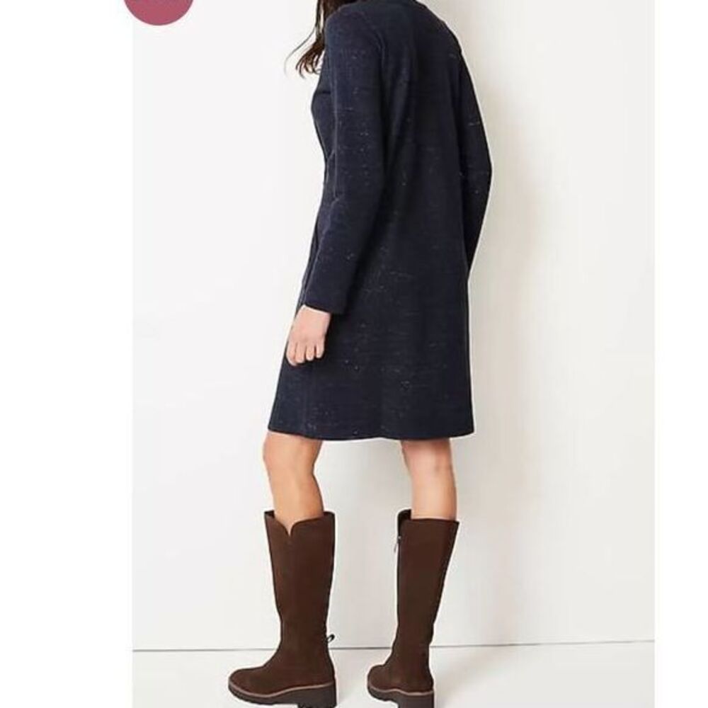 J.Jill Pure Jill Patch-Pocket V-Neck Navy Dress  Every Week Dress Size Large - Picture 13 of 13